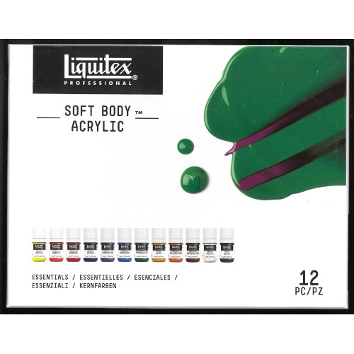 Liquitex Professional Soft Body Acrylic Essentials Set of 12 x 22ml