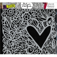 Stencil Love Frame 12"x12" TCW825