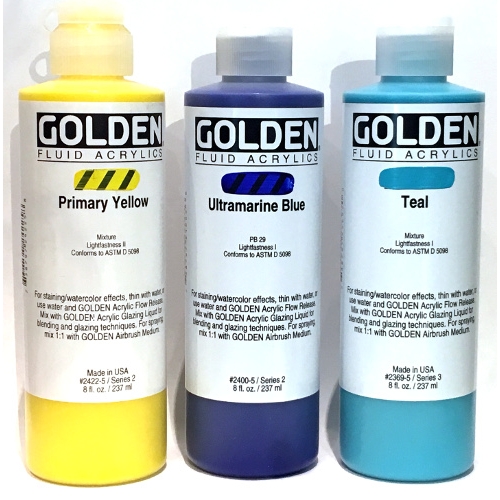 Golden Fluid Acrylic - Primary Cyan 8 oz.