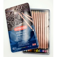 Metallic pencils 12 Tin Derwent
