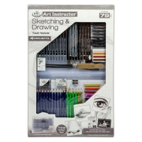 Deluxe Sketch & Draw Facial Features Art Instructor Set 79 pc Royal & Langnickel