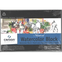 Montval 140lb Watercolor Block 6"x9"/15 sheets Artist Series Canson