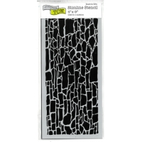 Stencil Slimline Rock Wall 4"x9" TCW2303