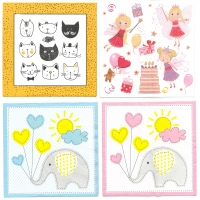 Napkin - Child patterns (total of 8)