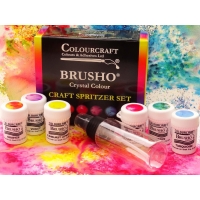 Brusho Craft Spritzer set (6 colours - 15g)