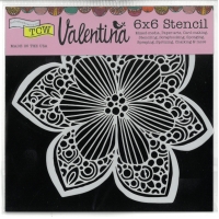 Stencil Collarette Dahlia 6"x6" TCW931s