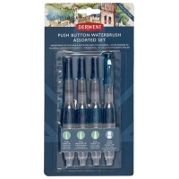 Waterbrushes Push button set of 4 Derwent