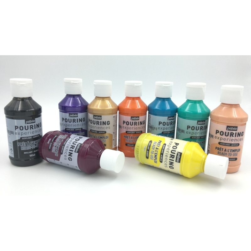 Coffret peinture acrylique Pébéo - Pouring Experiences - 118 ml