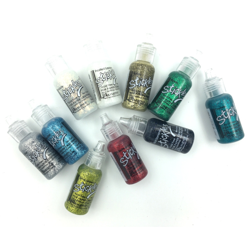 RANGER STICKLES GLITTER GLUE- LIME GREEN 0.5 OZ - Scrapbooking and