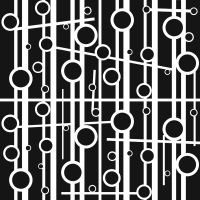 Stencil Cosmic Music 12"x12" TCW960