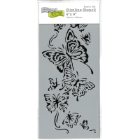 Stencil Slimline Flying Butterflies 4"x9" TCW2318