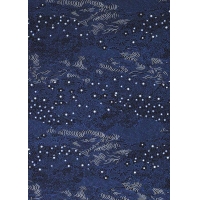 Chiyogami 265C 19 1/2"x26"- Blue waves and flowers