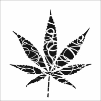 Stencil Forbidden Leaf 6"x6" TCW995s