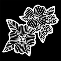 Stencil Dogwood Pair 6"x6" TCW984s