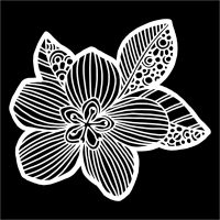 Stencil Flower Blossom 6"x6" TCW980s