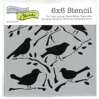 Stencil Mini Birds 6"x6" TCW185s