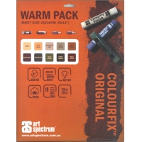 Toothy pastel paper - Warm pack - 10 sheets 9x12 - Art Spectrum Colourfix