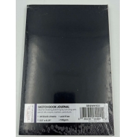 Medium Sketchbook (5.6" x 8.25"): Plain Black Pacific arc