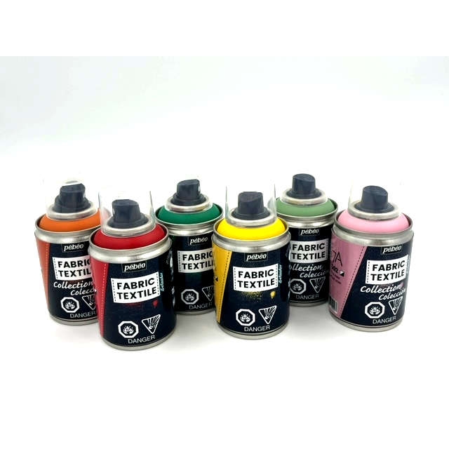 Pebeo 7A Fabric Spray Paint - Black, 100 ml