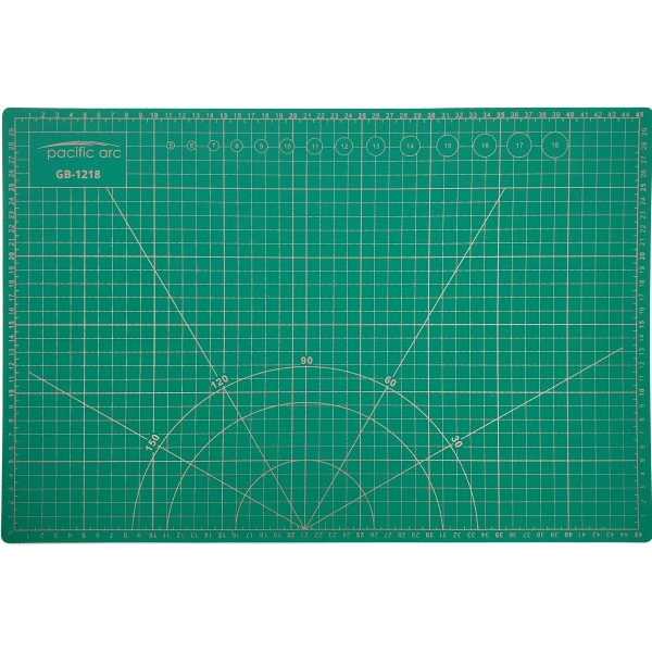 Pacific Arc GB0912 Cutting Mat 9x12 Black / Green Self Healing