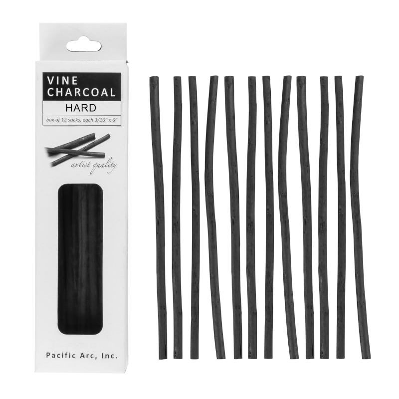 Vine charcoal - Medium - 12 sticks - Pacific arc