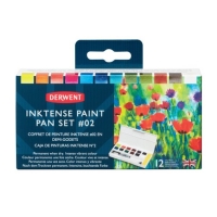 Inktense paint pan travel #2 set 12 half pans