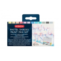 Coffret de demi-godets aquarellables couleurs pastel (12 demi-godets)