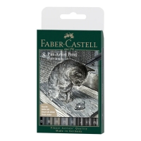 Pens Pitt artist Black & Grey set (8) India ink