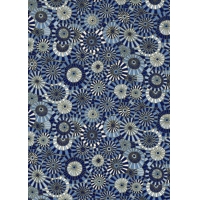 Chiyogami 952C 19 1/2"x26"- Circles with patterns blue