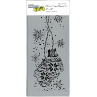 Stencil Slimline Dangling Mittens 4"x9" TCW2345