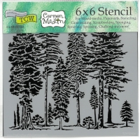 Stencil Majestic Forest 6"x6" TCW1040s