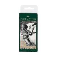 Pens Pitt artist Black set (6) India ink