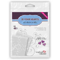 3D Foam - Double sided adhesive - Hearts - 3L - 48 Pcs