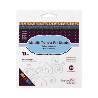 New 6 Shts Designer Foils & 10 Pcs 6x6 Colored Metallic Foil Transfer  Sheets