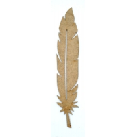 Plume en bois pointue 10"