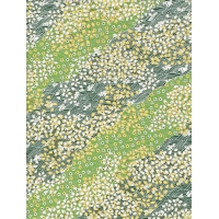 Chiyogami 1072C 19 1/2"x26"- Flowers on green background