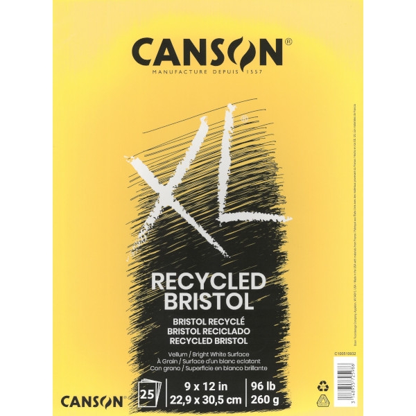 Canson XL Recycled Bristol 9X12 (25 sheets)