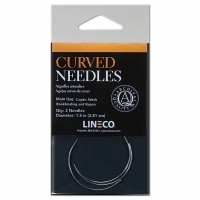 Curved Sewing Needles (3) 1.5" Lineco