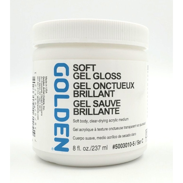 GOLDEN Soft Gel Medium, Gloss, 8 oz. – Artistic Artifacts