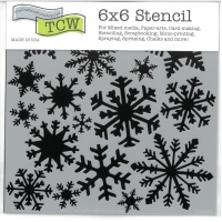 Stencil Flurries 6"x6" TCW164s