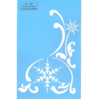 Stencil Corner Snowflake ST-001