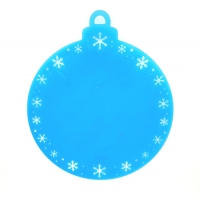 Snowflake round plexi Christmas ball 16"