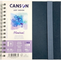 Watercolour Montval Artbook 98lbs 7.9"x7.9" Canson