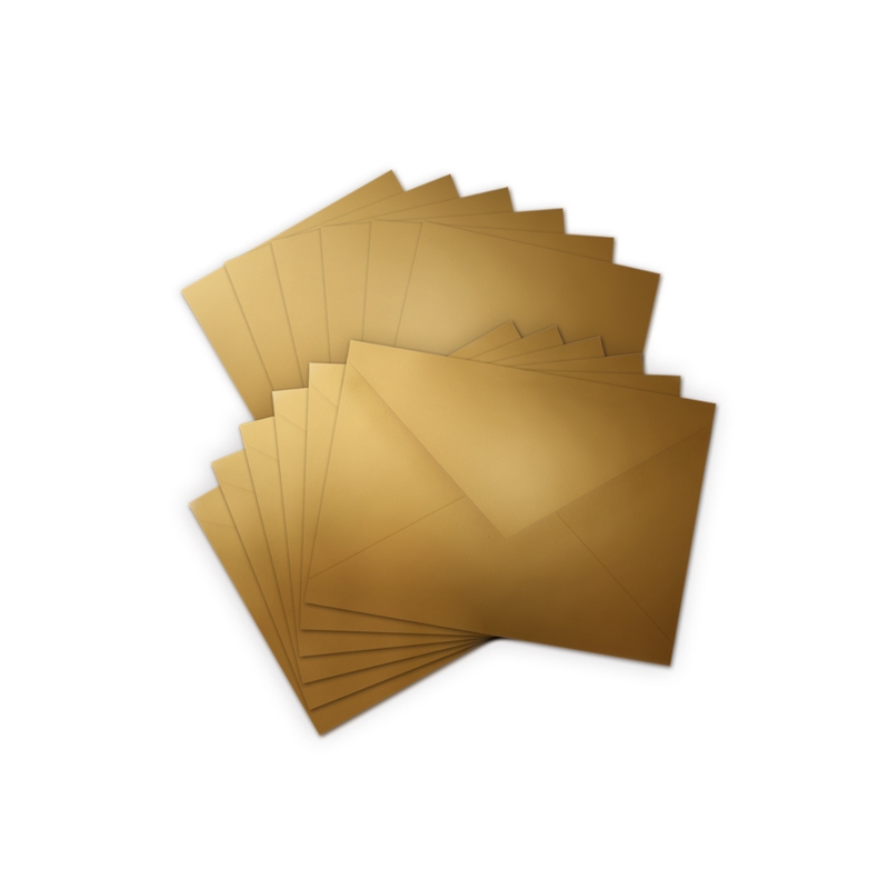 Ensemble de cartes et enveloppes 4.5x6 (6) (Or)
