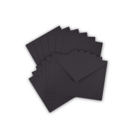 Ensemble de cartes et enveloppes 4.5"x6" (6) (Noir)