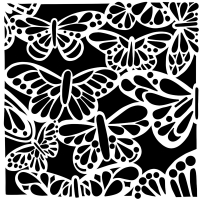 Stencil Butterfly Bounty 6"x6" TCW1081s