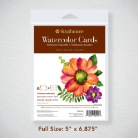 Cartes pour aquarelle (6) avec enveloppes blanche Strathmore