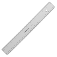 Ruler plastic clear 12" (30cm) Pacific Arc