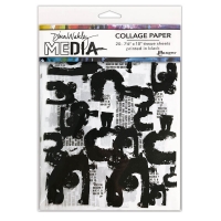 Collage paper - Painted marks (20 sheets) 7.5"x10" Ranger