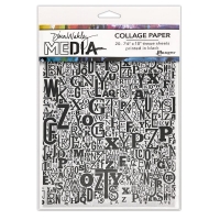 Collage paper - Jumbled Letters (20 sheets) 7.5"x10" Ranger